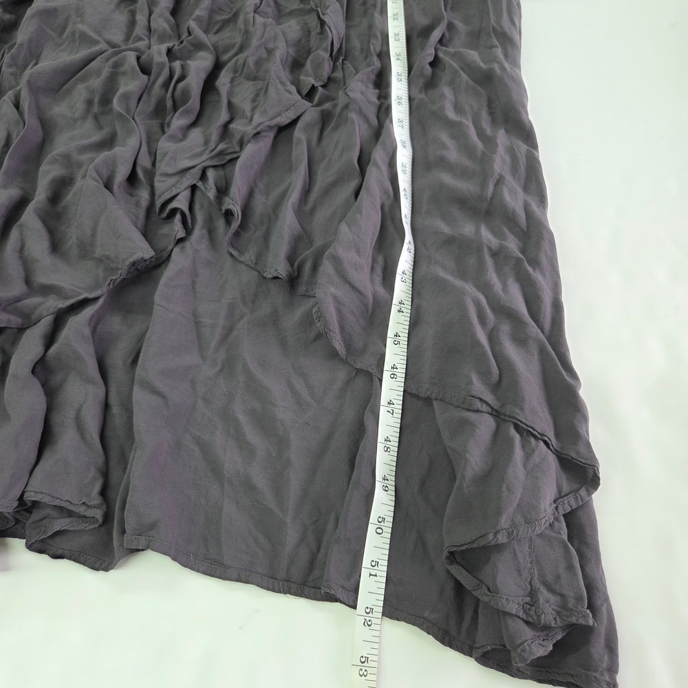 Jodifl Wrap Maxi Dress Womens Small‎ Charcoal Gray Floral Embroidered Boho J3292 - Picture 7 of 11